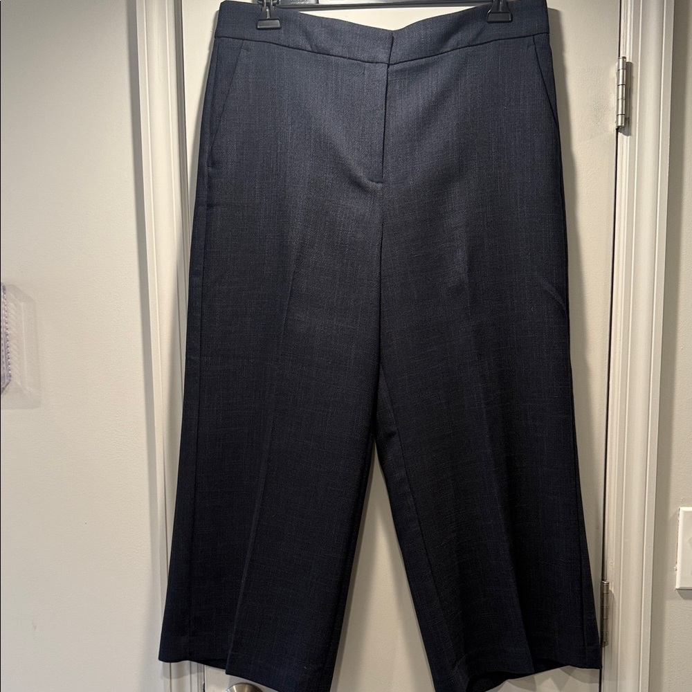 Ann Taylor Navy Wide-Leg Dress Pants